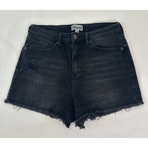 Abound Black High Rise Denim Shorts